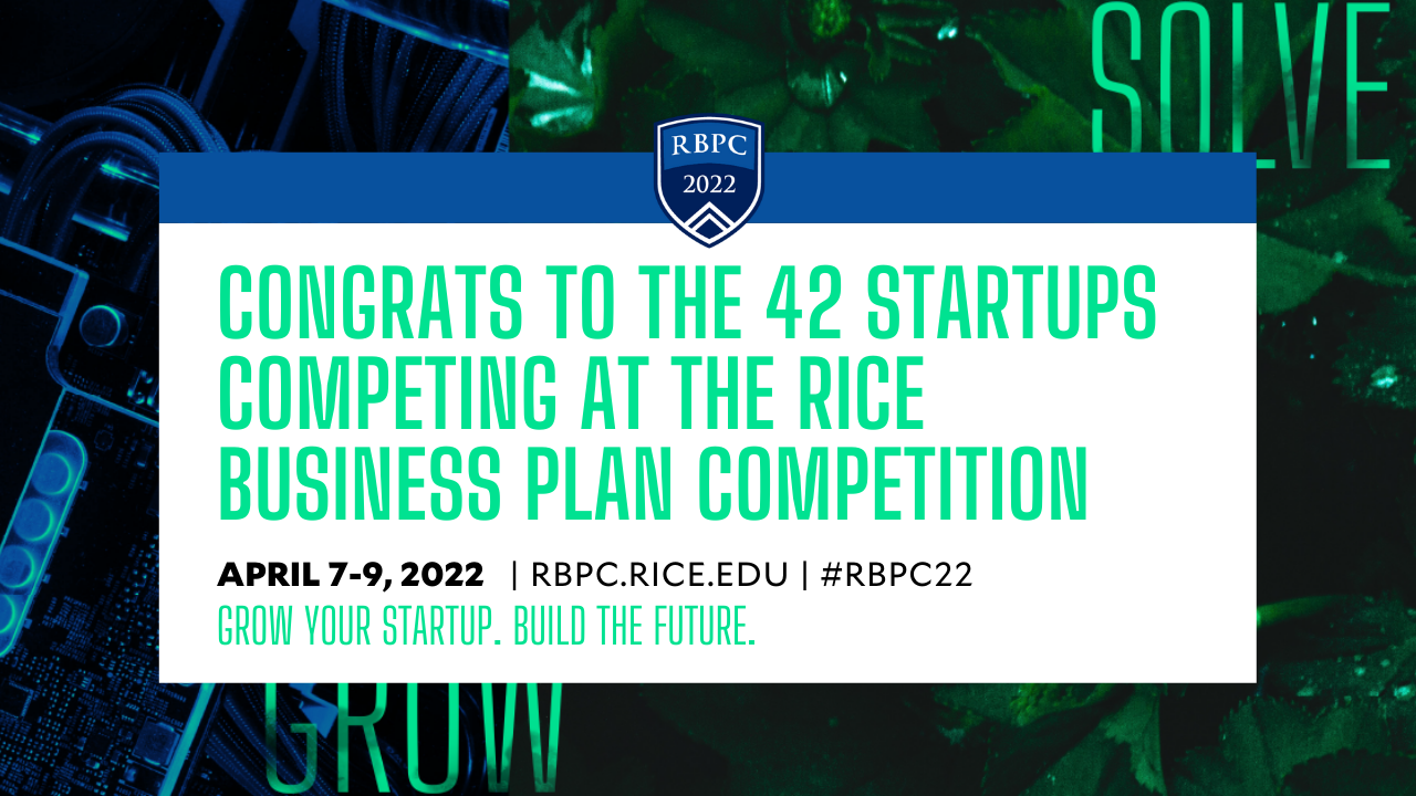 Congrats to the 42 startups competing at the RBPC 